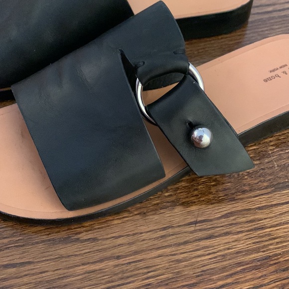 rag & bone Black Leather Sandals - Picture 5 of 5